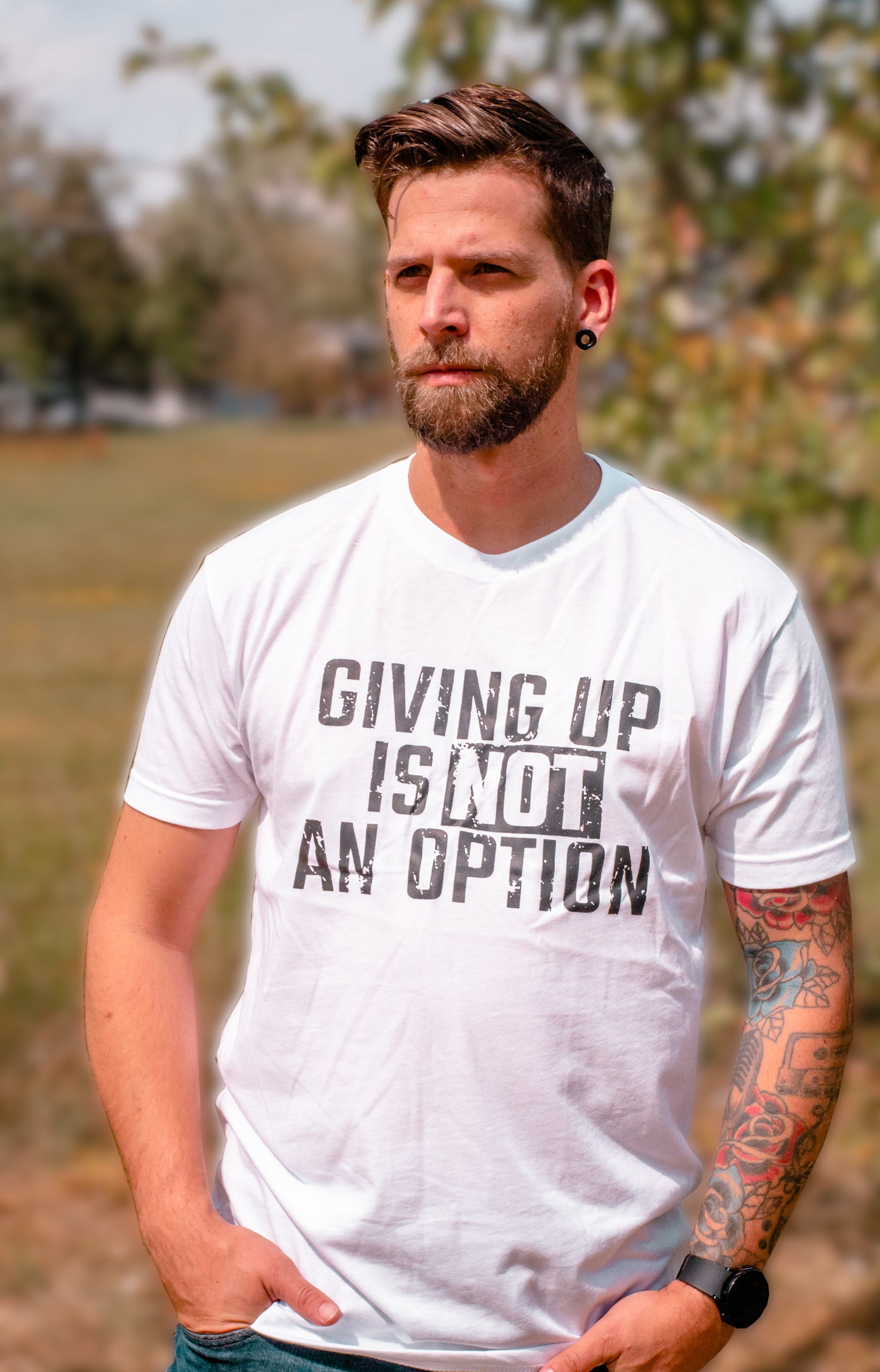 NEVER GIVE UP Men's T-Shirt